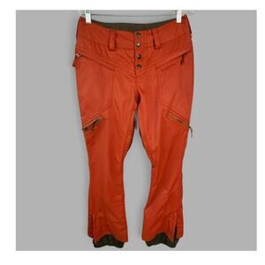 B By Burton Womens S Orange Snowboard Winter Ski Pants DryRide Slim Fit Cargo